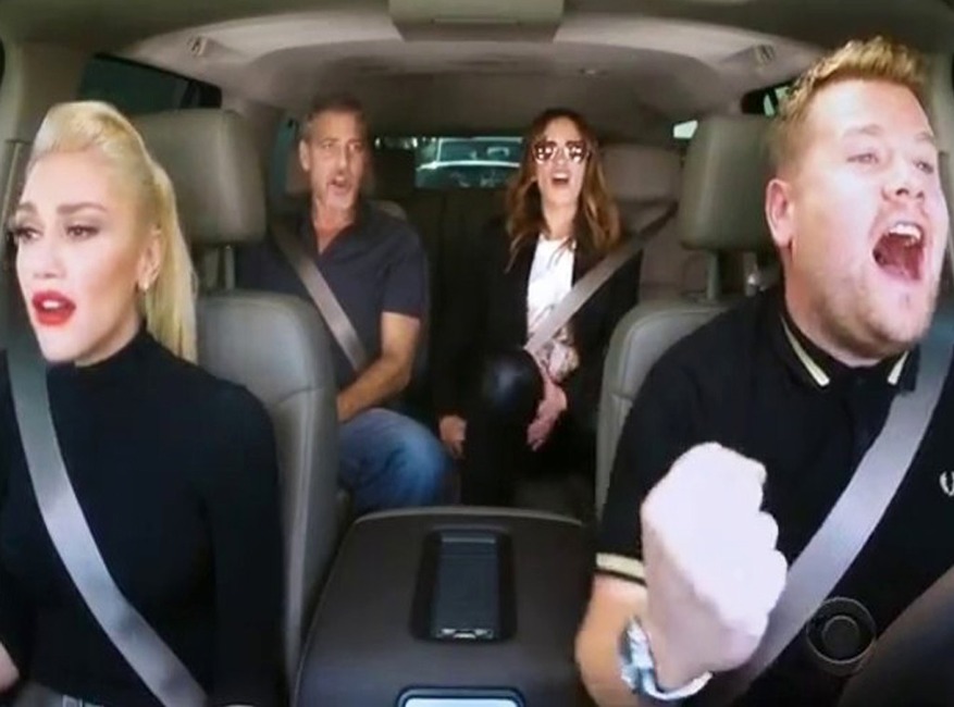 Gwen Stefani, James Corden, George Clooney, Julia Roberts, Carpool Karaoke, screengrab